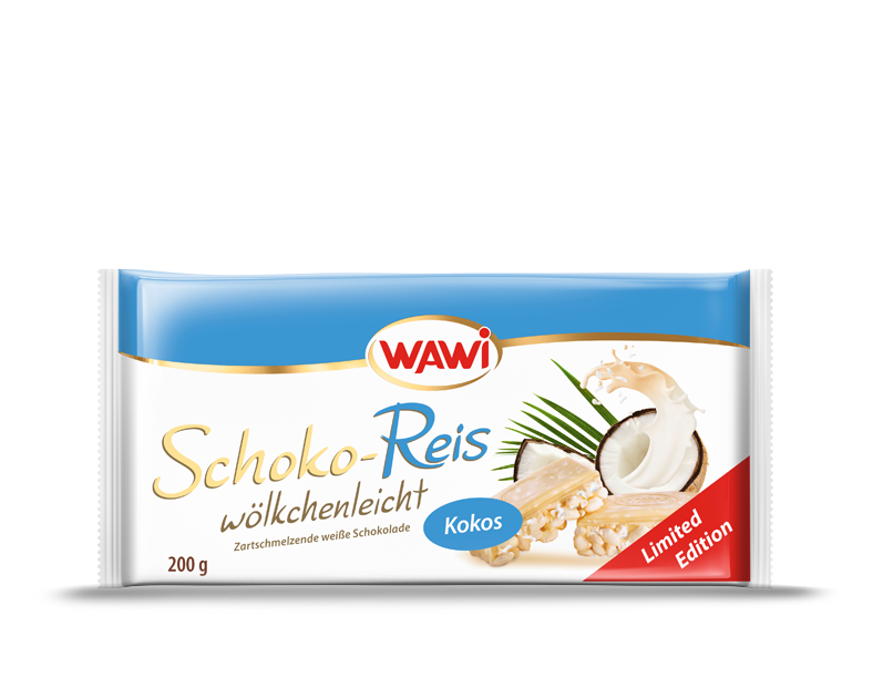 Schoko-Reis Tafel weiß Kokos