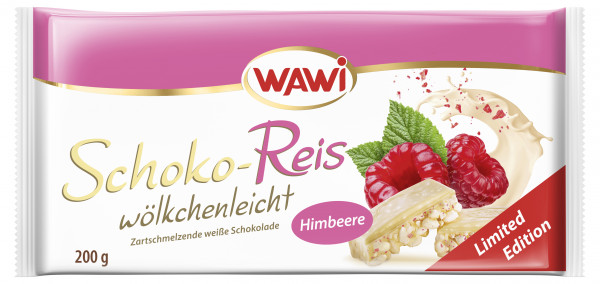 Schoko-Reis Tafel weiß-Himbeere