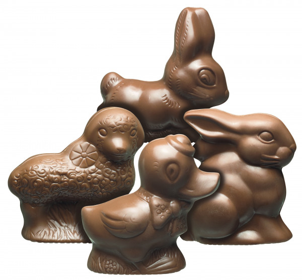 Ostersortiment Edelvollmilch-Schokolade, Einzelfigur