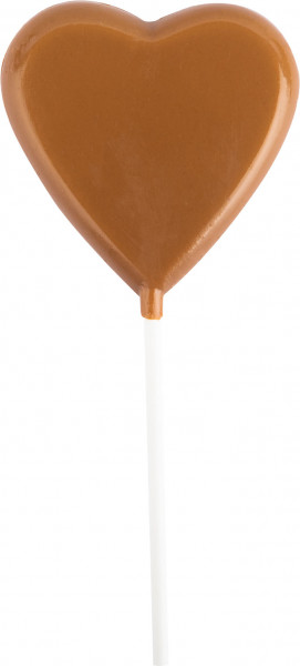 Herz-Lolly aus Edelvollmilchschokolade