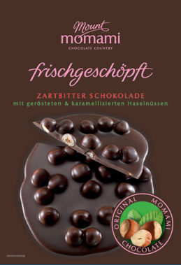 Mount momami Zartbitterschokolade-karamellisierte Haselnüsse