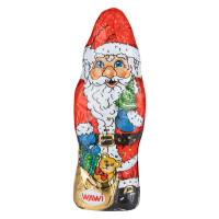 Weihnachtsmann in Motiv-Folie, Edelvollmilch-Schokolade