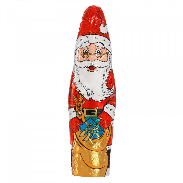 Weihnachtsmann in Motiv-Folie, Milchschokolade